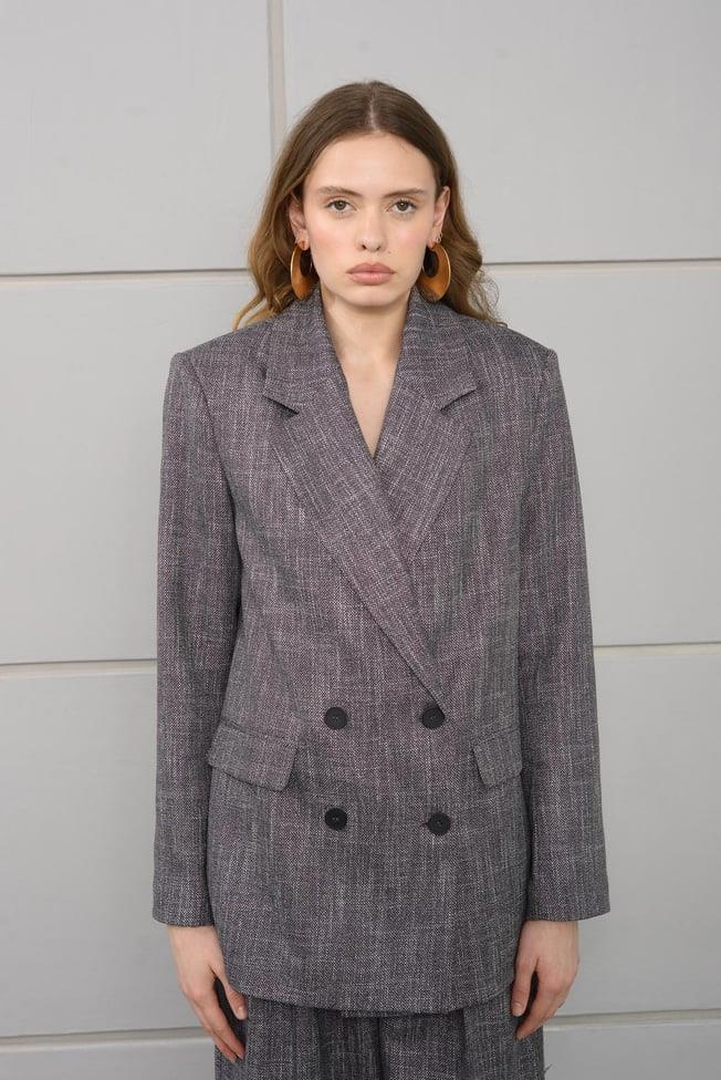 1952 Small Purple sequin Detail Blazer