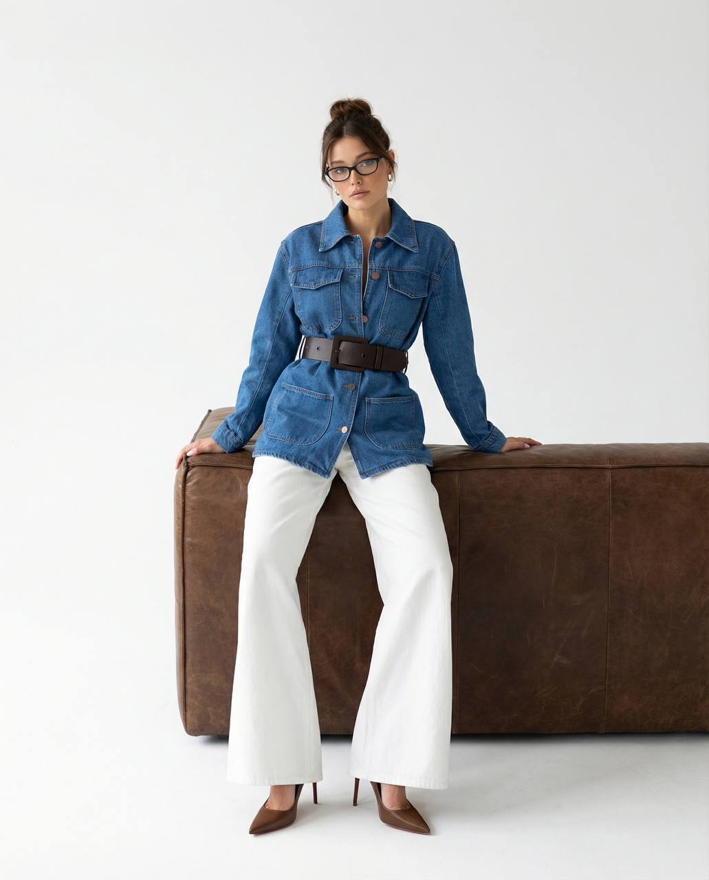 1952 Oversize Denim Blazer Jacket
