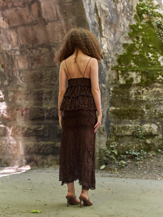 Co Ords Lace Tops with Skirt