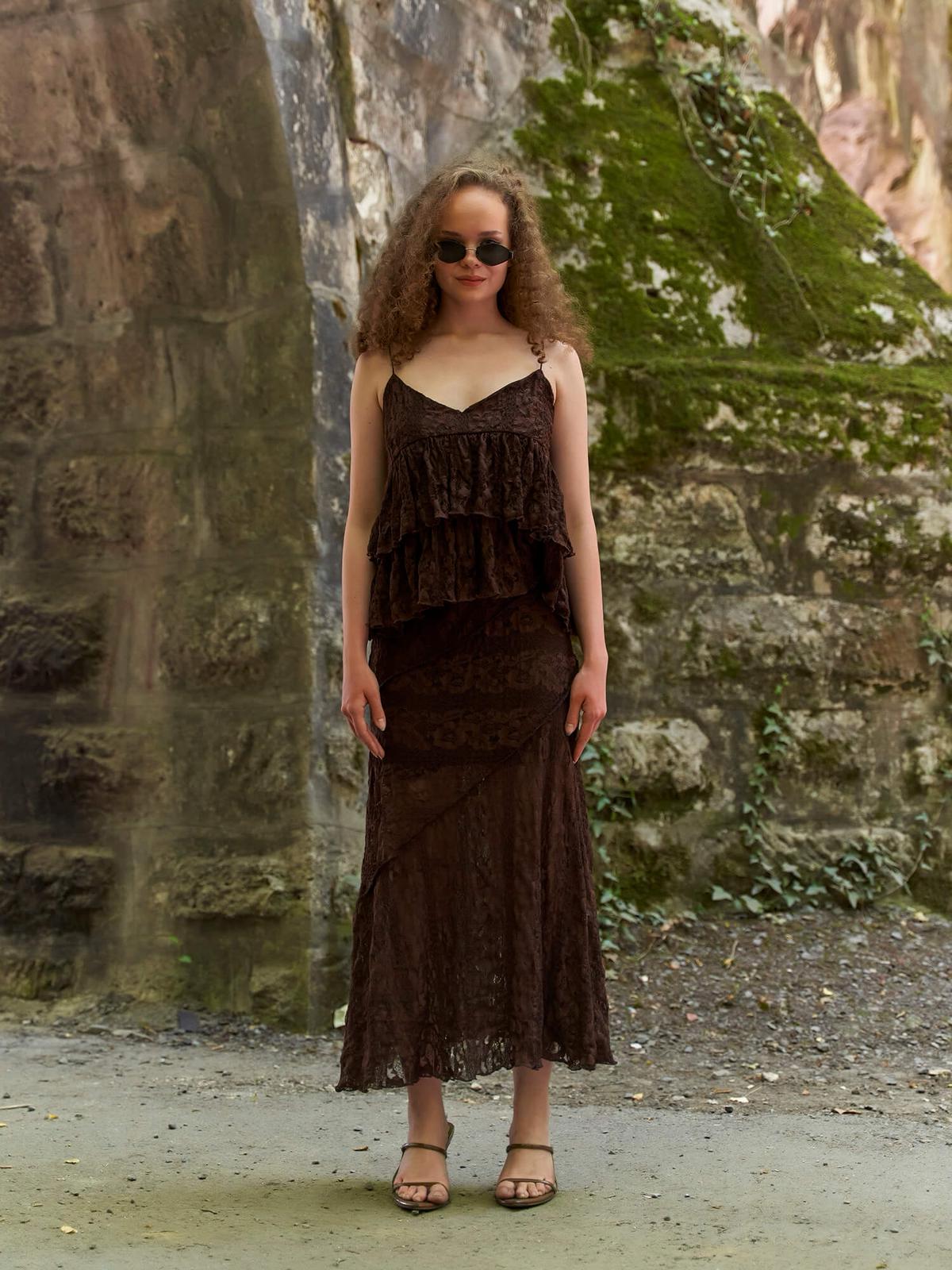 Co Ords Lace Tops with Skirt