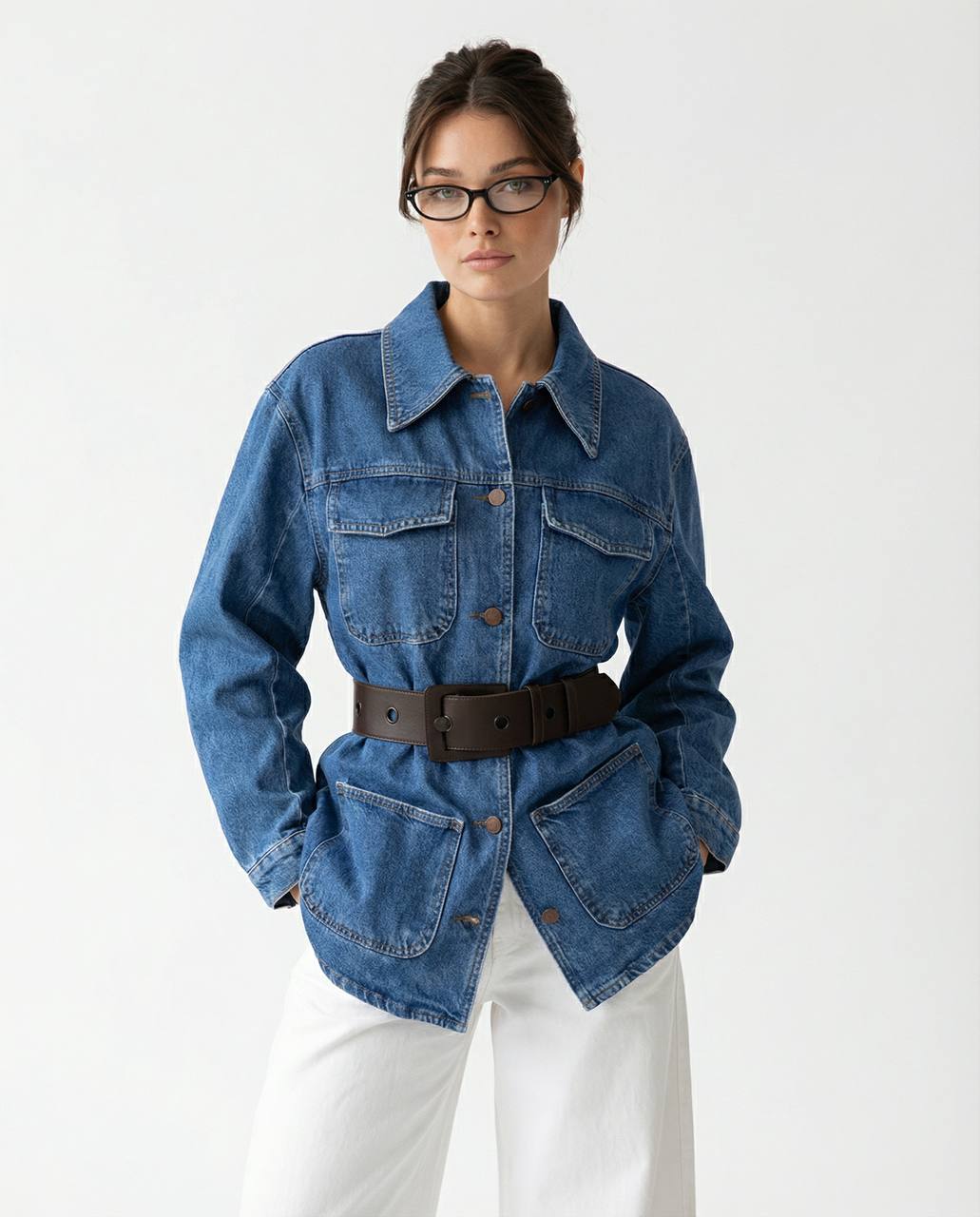 1952 Oversize Denim Blazer Jacket