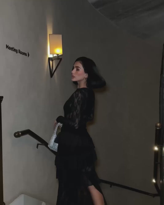 1952  Black lace dress