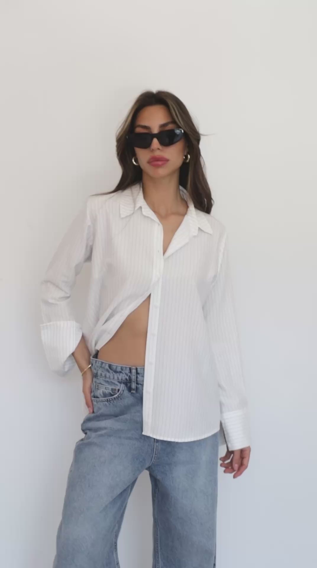 Load video: NINETEEN FIFTY TWO stripe skirt